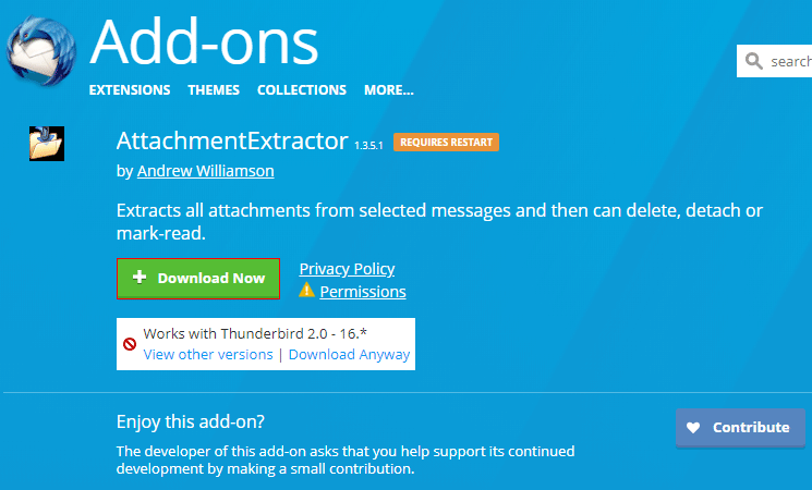 thunderbird add-on attachment extractor