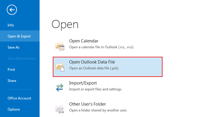 import pst file into outlook 2019