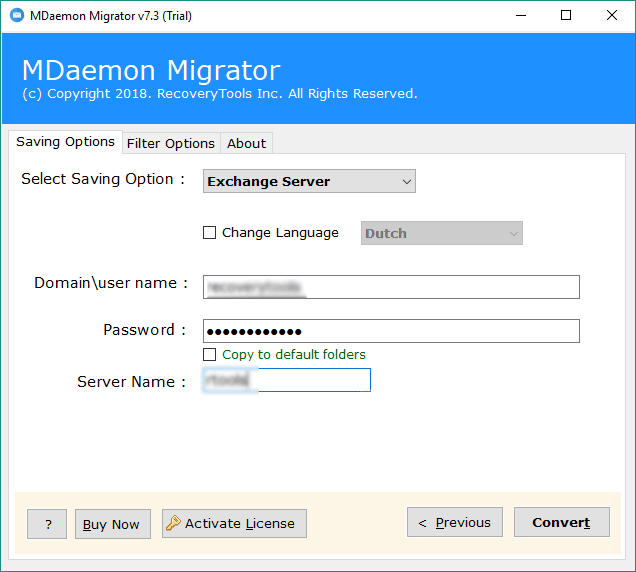 migrate email from mdaemon to exchange