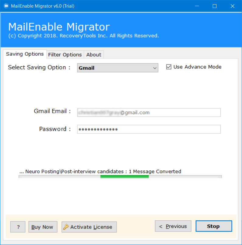 mailenable to gmail migration