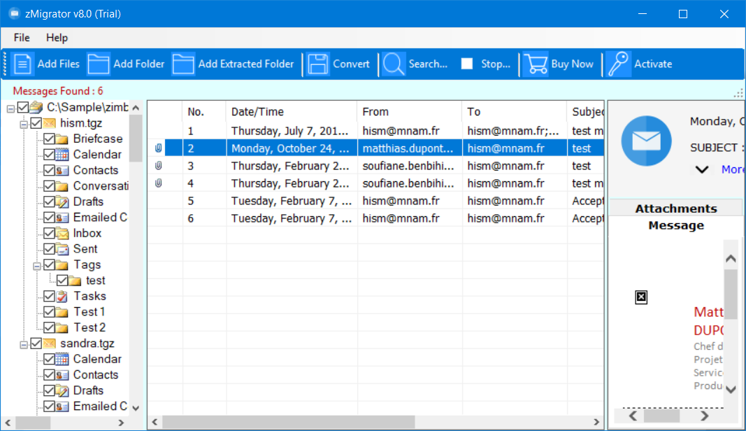 von zimbra zu exchange server