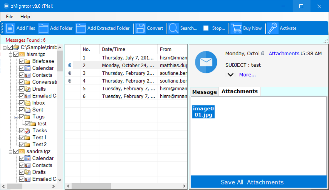 zimbra nach exchange server