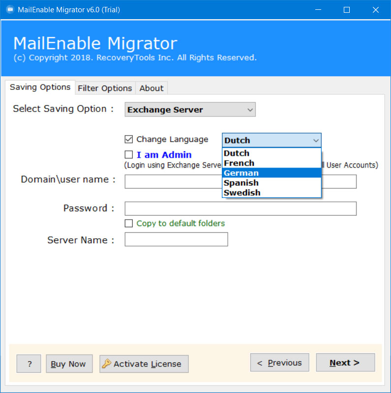 migrate from mailenable to exchange