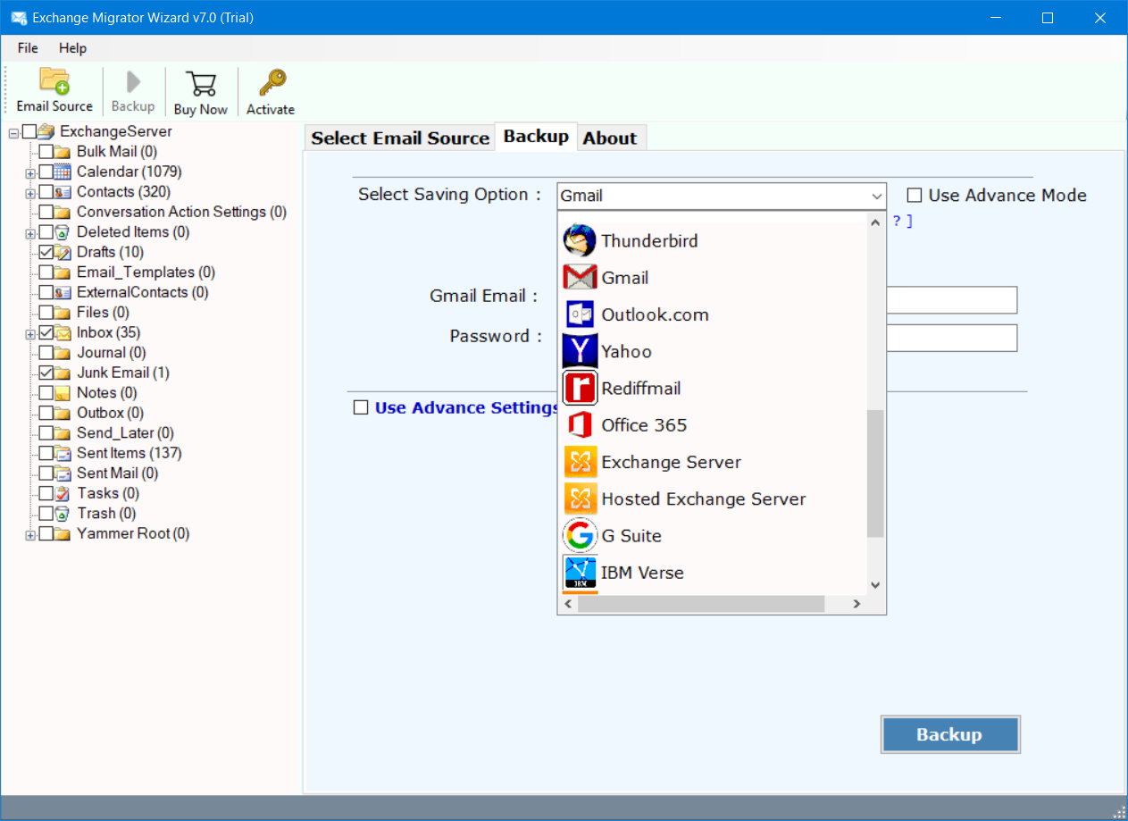 select gmail