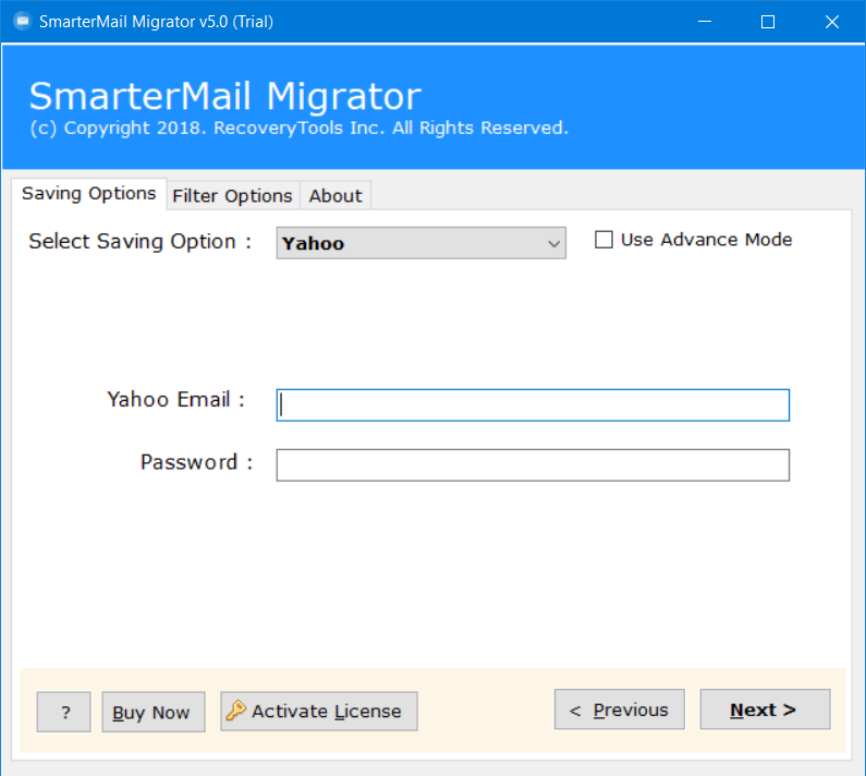 setup smartermail mailbox to yahoo