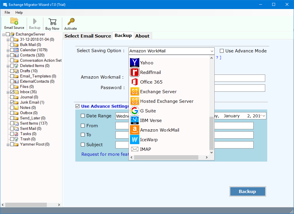 migrate exchange server to aws