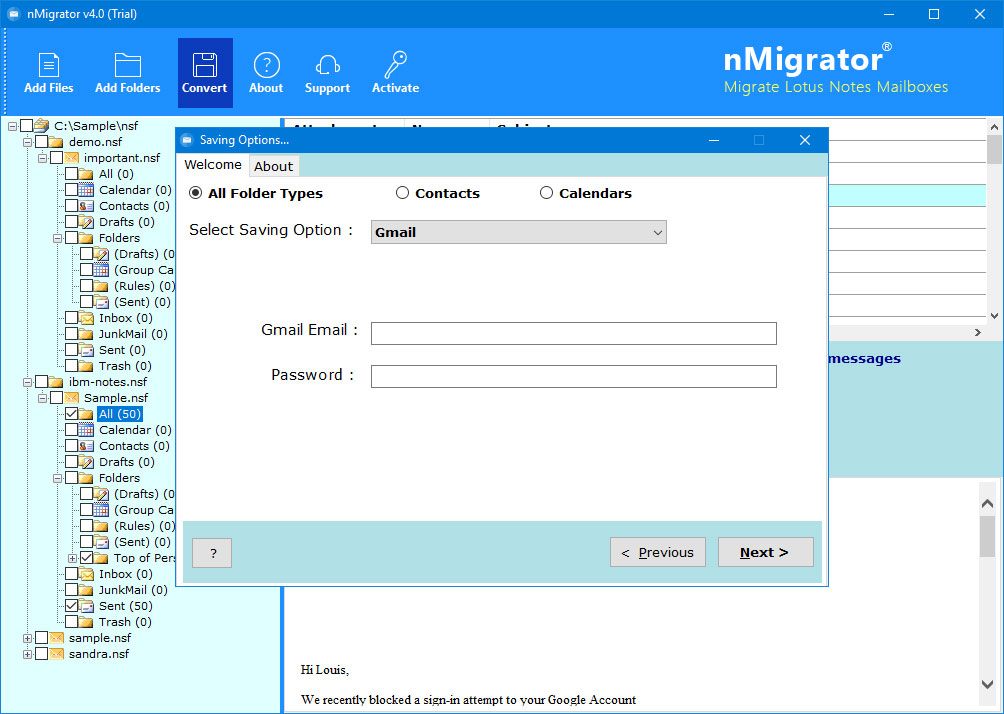 lotus notes to gmail migration