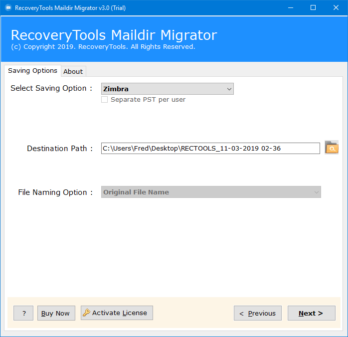 migrate maildir to zimbra