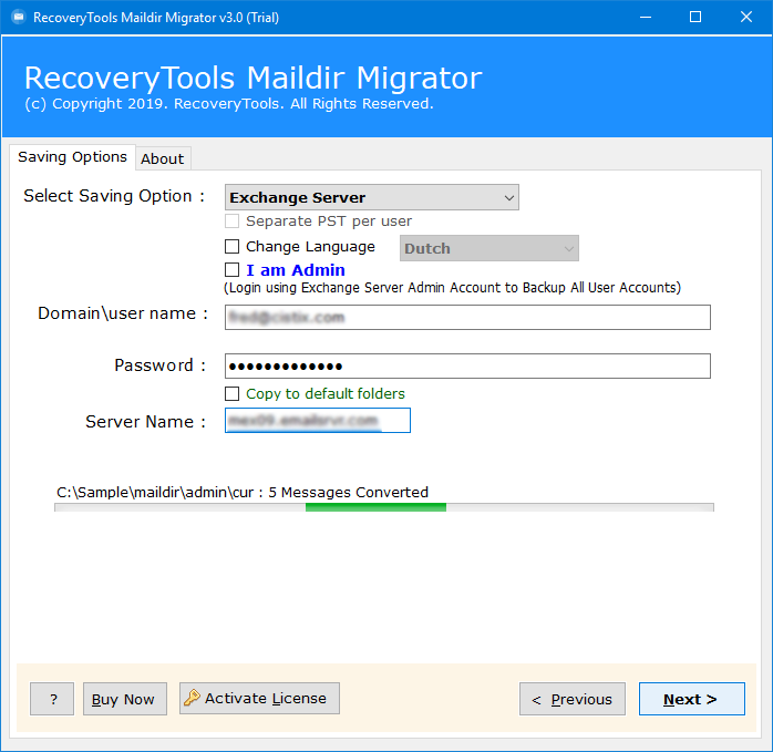 migrate dovecot to exchange