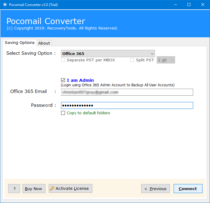 pocomail to exchange online