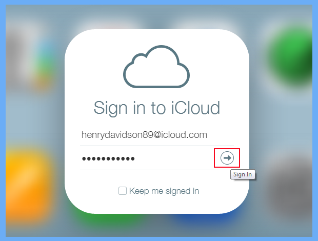 login to icloud account