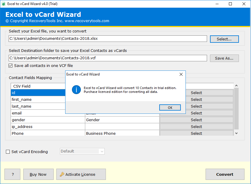 import excel contacts to mac address book