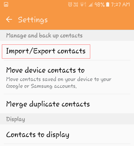 import export contacts