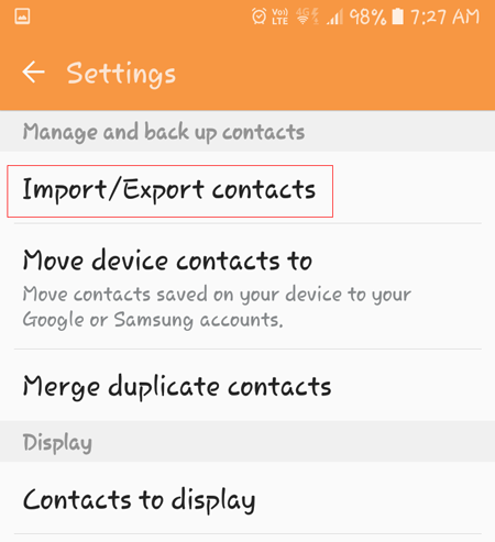 Google Contacts to Android 