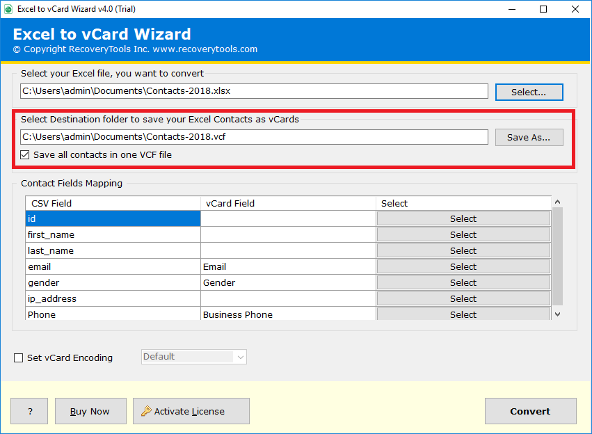 import excel contacts to mac address book