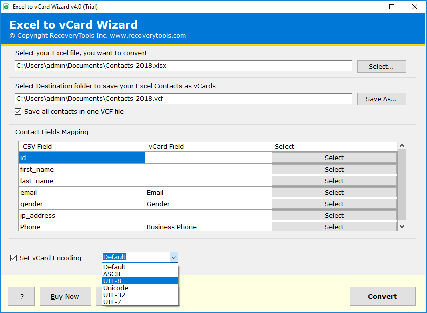 Export Contacts from Excel to Thunderbird Address Book