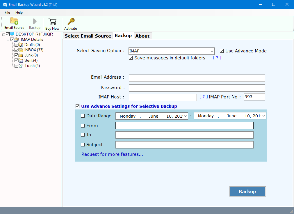 inmotion webmail backup