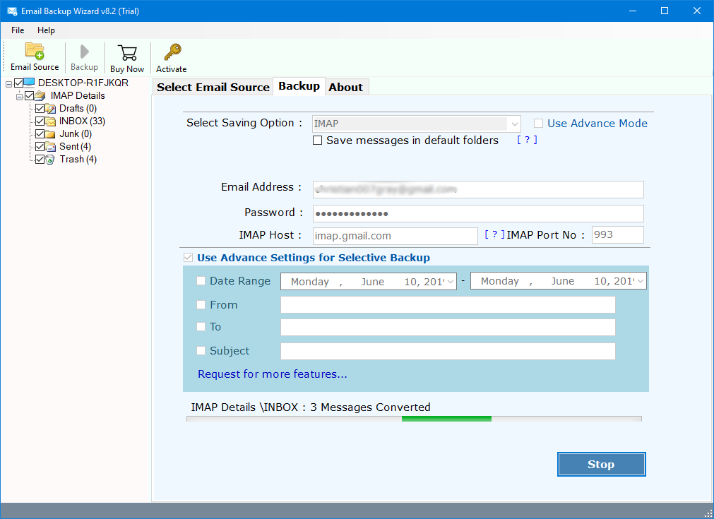 click next to backup rogers email
