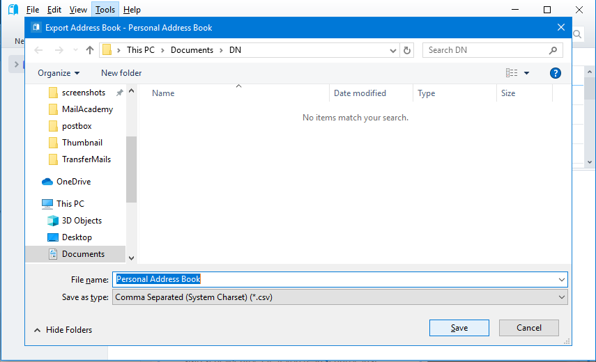 export postbox data