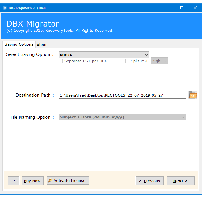 how to convert dbx to mbox