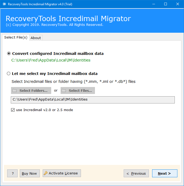 incredimail recovery tool