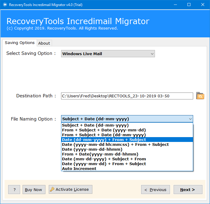 export incredimail to windows live mail