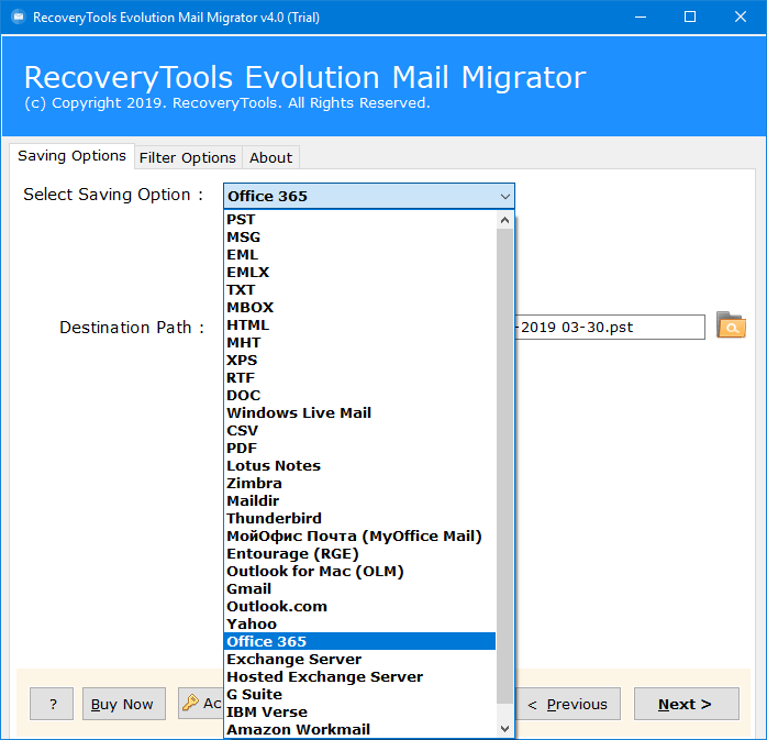 evolution to office 365