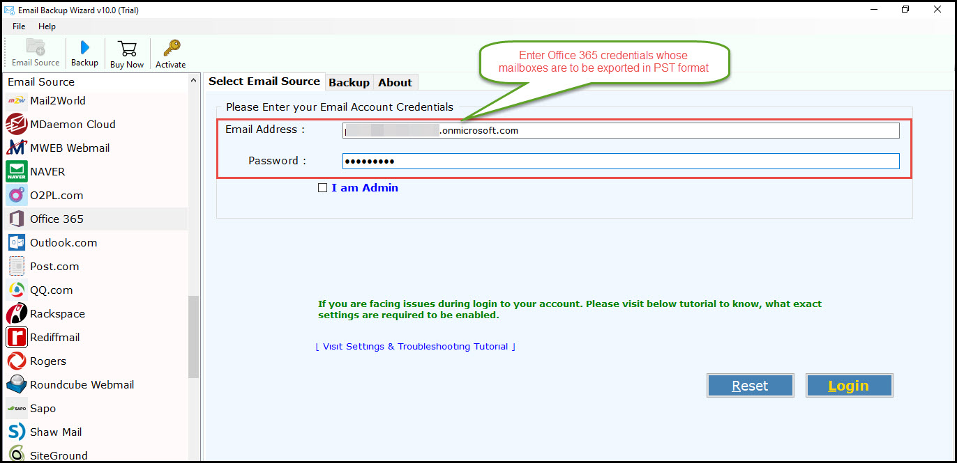 export office 365 mailbox to pst