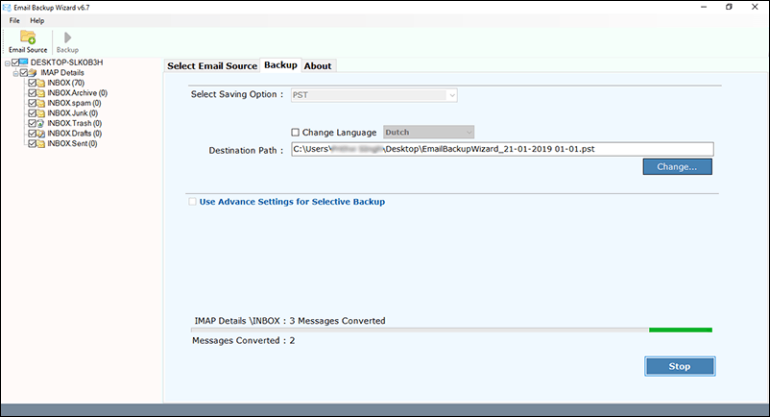 transfer webmail to outlook