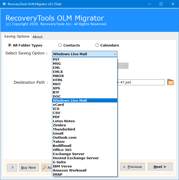 import olm file to windows live mail program