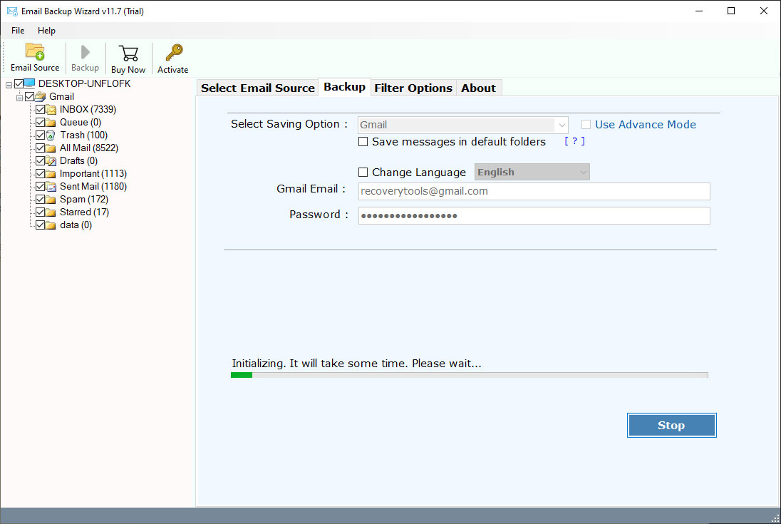 transfer spectrum email to gmail