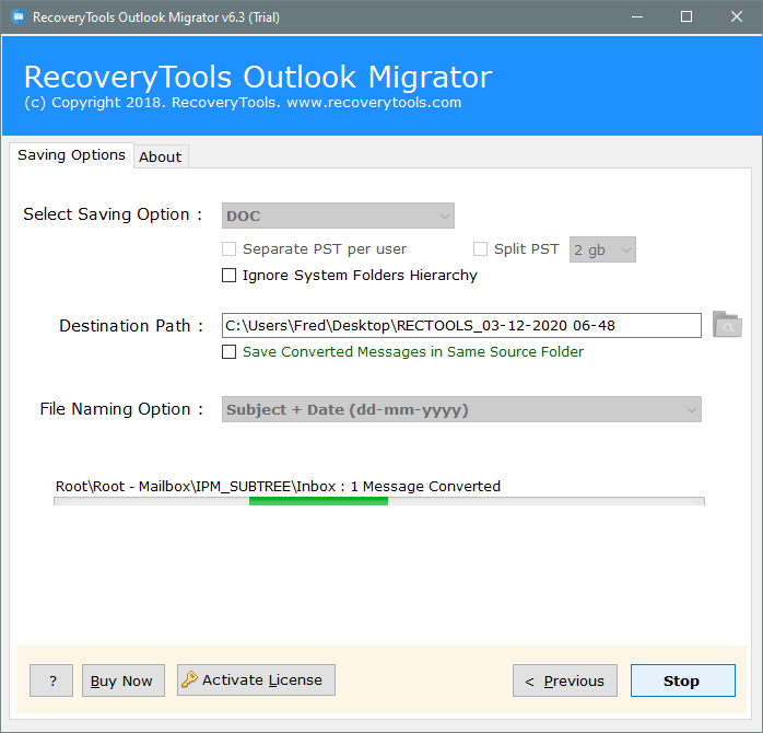 process to export outlook contacts to Word file