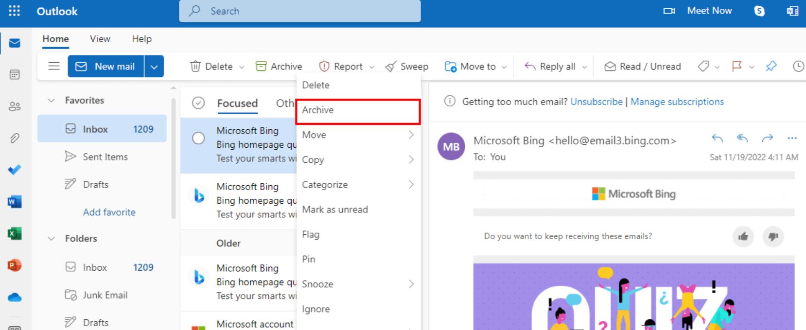 archive your emails