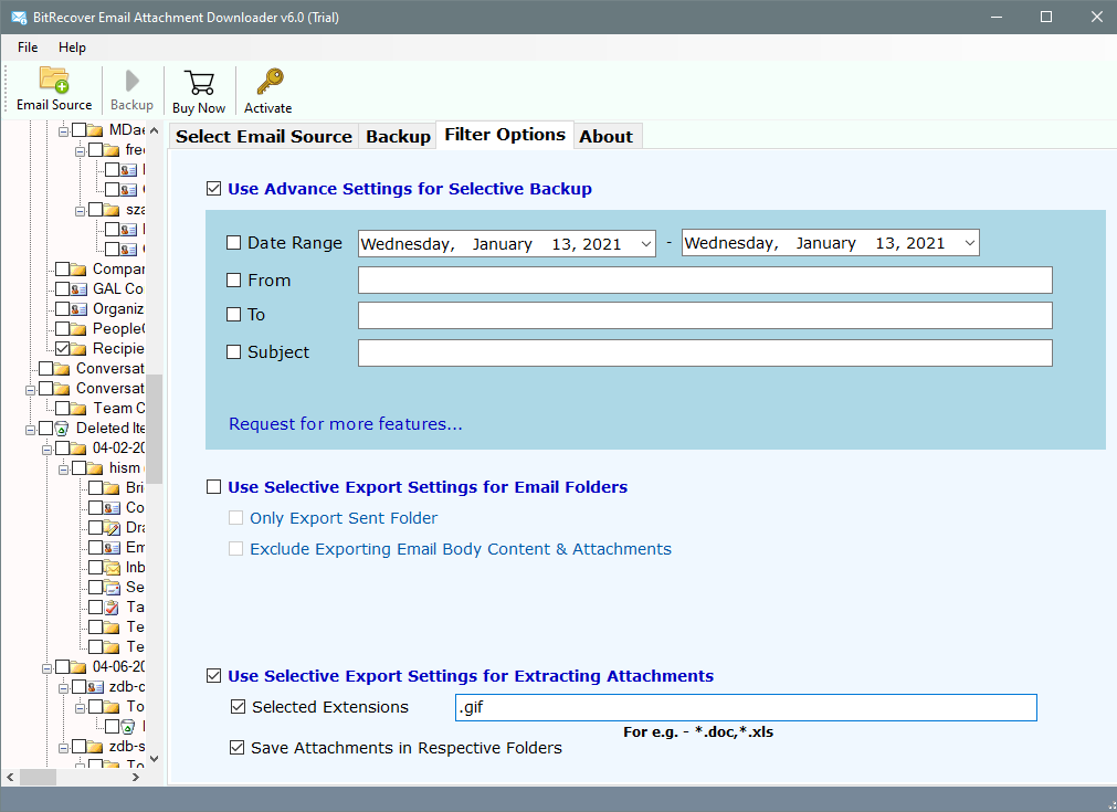 how do I extract attachments from outlook