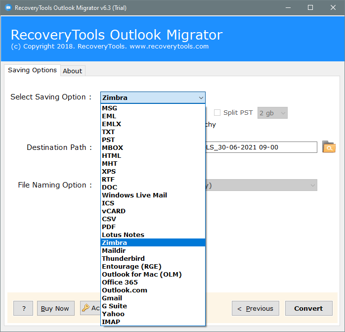 ost to zimbra converter