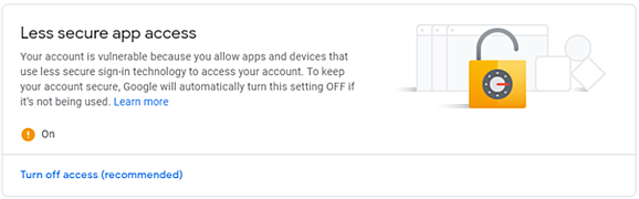turn-off less secure apps