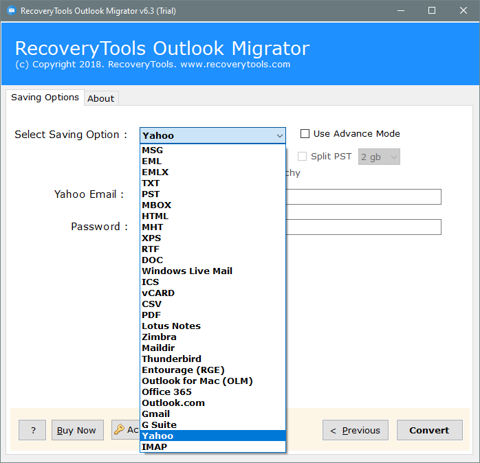 import ost to yahoo mail