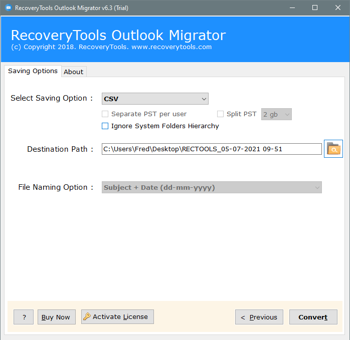 export ost files to csv