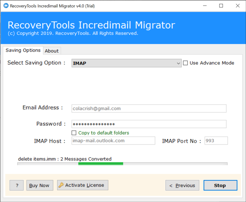 IncrediMail to Windows 10 Mail procedure