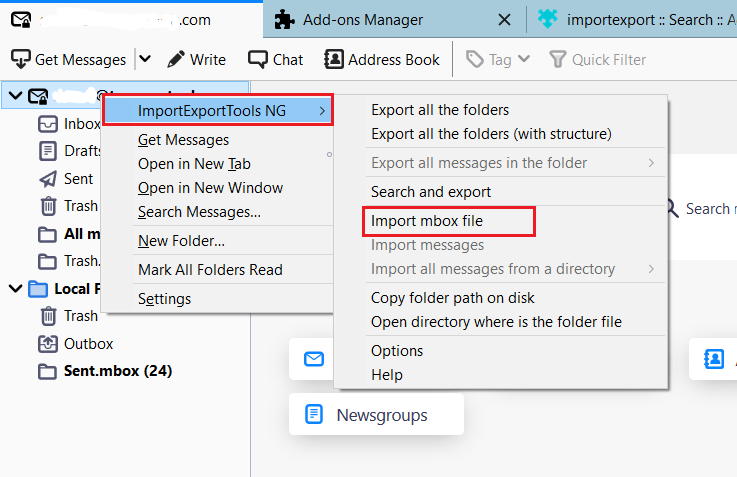 import mbox to thunderbird from lotus notes