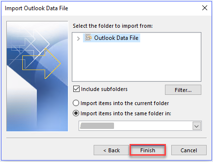 import pst to outlook