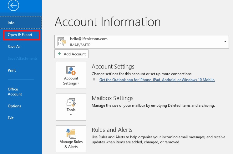 export pst from gmail