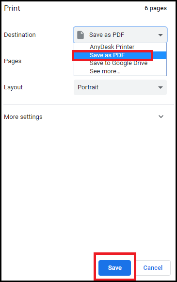 convert gmail as pdf