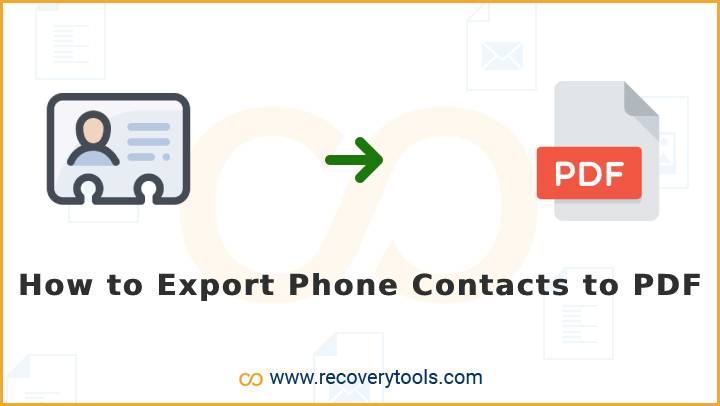 export phone contacts to pdf file