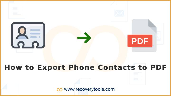 export phone contacts to pdf file