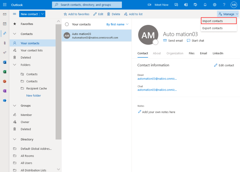 Import IPhone Contacts To Office 365 Outlook 365 Account 