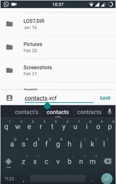 contacts file name