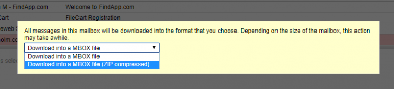 choose export format