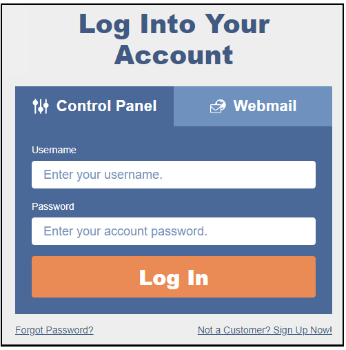 open cpanel