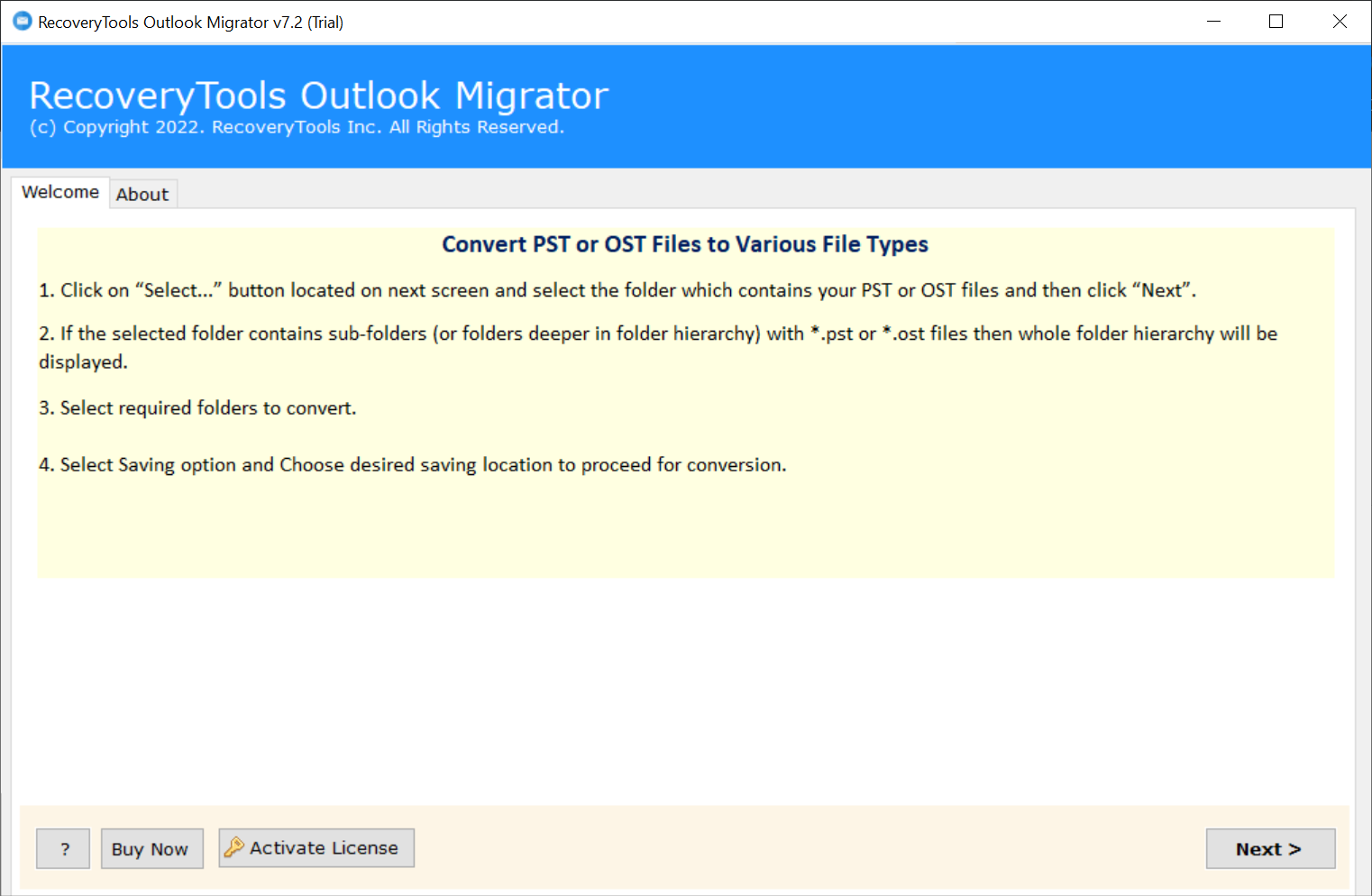 start outlook to pdf converter